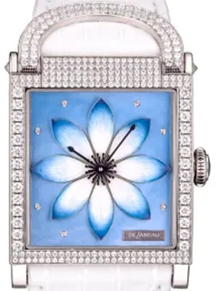 DeLaneau ADO WG60056 33mm White gold and Diamond Blue