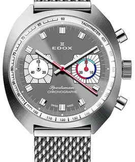 Edox 08202-3GG-GIN 41mm Stainless steel Gray