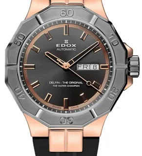 Edox 88008-37RGCAGIR 43mm Stainless steel Gray