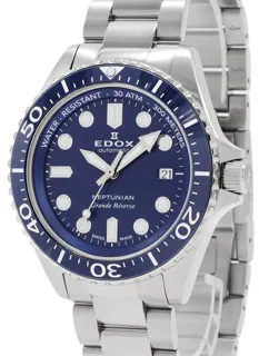 Edox 80801-3BUM-BUIN 49mm Stainless steel Blue