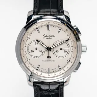 Glashütte Senator Chronograph XL 39-34-21-42-04 44mm Stainless steel Silver