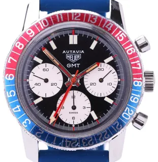 Heuer 2446C 40mm Stainless steel Black