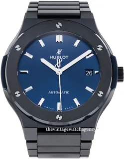 Hublot Classic Fusion 510.CM.7170.CM 45mm Black ceramic Blue