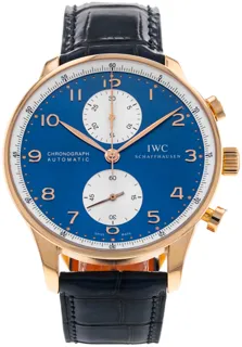 IWC Portugieser IW3714-88 Rose gold Blue