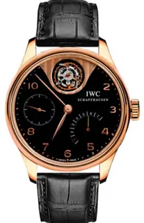 IWC Portuguese Tourbillon IW504210 Red gold Black