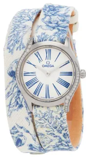 Omega De Ville 428.17.26.60.04.001 Stainless steel White