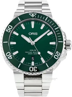 Oris Aquis Date 01 733 7730 4157-07 8 24 05PEB Stainless steel Green