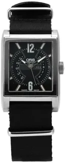 Oris Rectangular 01 585 7622 7064-07 5 24 71FC 34mm Titanium Black