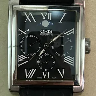 Oris Rectangular 7658 33mm Stainless steel Black