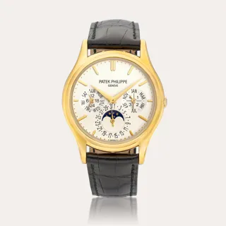 Patek Philippe Perpetual Calendar 5140 37mm 18k yellow gold Silver