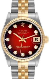 Rolex Datejust 31 68273 Stainless steel Red