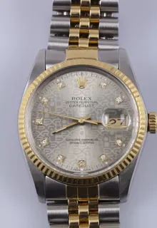 Rolex Datejust 36 16013 Yellow gold and Stainless steel Silver