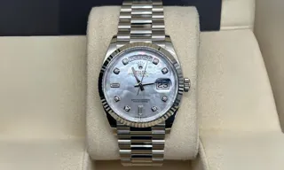 Rolex Day-Date 36 128239-0007 White gold White