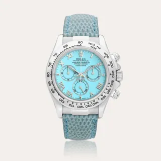 Rolex Daytona 116519 White gold Turquoise