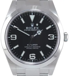 Rolex Explorer 39mm Stainless steel Black