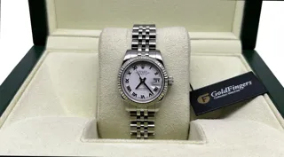 Rolex Lady-Datejust 179174 Stainless steel bianco