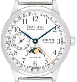 Union Glashütte 1893 D007.458.11.017.00 41mm Stainless steel White