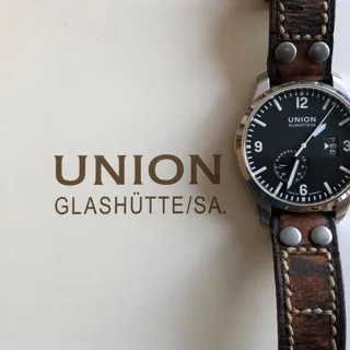 Union Glashütte Belisar Pilot D002.624.16.057.00 45mm Stainless steel Black