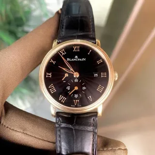 Blancpain Villeret 6606-3630-55B 40mm Red gold Black