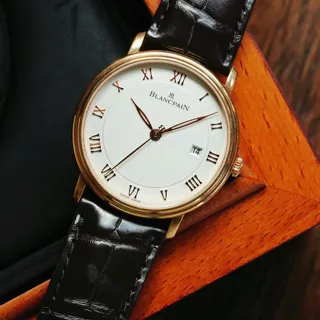 Blancpain Villeret 6651-3642-55B 40mm Red gold White