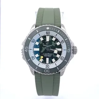 Breitling superoc E10379D31L1S1 46mm Titanium Green