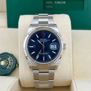 Rolex Datejust 126234-0018 White gold and Stainless steel Blue