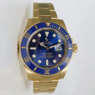 Rolex Submariner 116618 Yellow gold Blue