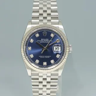 Rolex Datejust 36 126234-0037 White gold and Stainless steel Blue