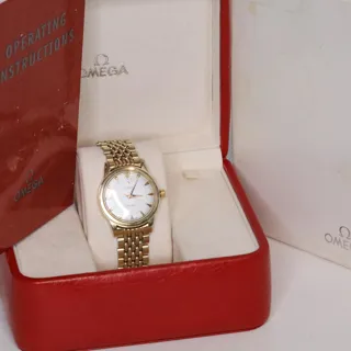 Omega Seamaster 34mm 14k yellow gold Gray