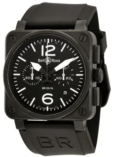 Bell & Ross Aviation BR0394-BL-ST-CA Stainless steel Black