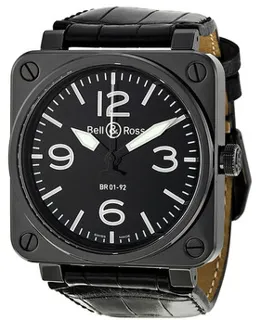 Bell & Ross Aviation BR0192-BL-CER/SCR Stainless steel and Black ceramic Black