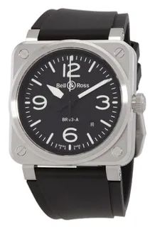 Bell & Ross New BR 03 BR03A-BL-ST/SRB Stainless steel Black