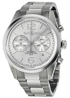 Bell & Ross Officer Automatic Chronograph BR126-WH-ST-SS Stainless steel Silver