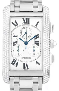 Cartier Tank Américaine 2339 18k white gold Silver