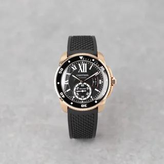 Cartier Calibre de Cartier W7100052 Rose gold Black