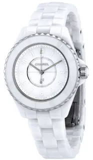 Chanel J12 Phantom White Dial Ladies Watch H6345 White ceramic White