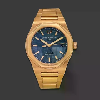 Girard-Perregaux Laureato 81005-52-432-52A 38mm Rose gold Blue