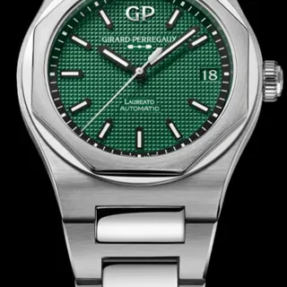 Girard-Perregaux Laureato 81010-11-3153- 42mm Stainless steel Green