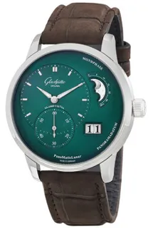 Glashütte PanoMaticLunar 1-90-02-13-32-02 Stainless steel Green