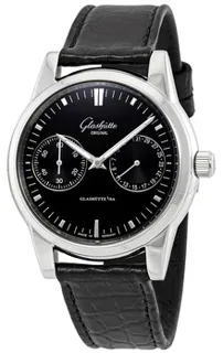 Glashütte Senator Hand Date 1-39-58-01-02-04 Stainless steel Black