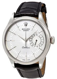 Rolex Cellini 50519SSBKL 18k white gold Silver