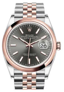 Rolex Datejust 126201DRSJ Stainless steel and Everose gold Dark Rhodium