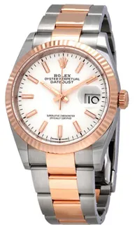 Rolex Datejust 126231WSO 36mm Stainless steel and Everose gold White