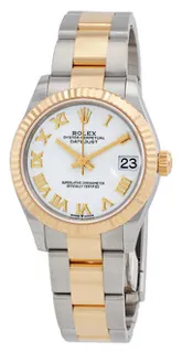 Rolex Datejust 278273WRO Stainless Steel$18kt Yellow Gold White