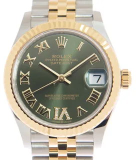 Rolex Datejust 278273-0016 31mm Yellow gold and Oystersteel Green