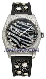 Rolex Datejust 116189BBR 36mm White gold Black