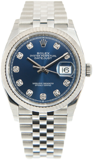 Rolex Datejust 36 126234-0037 White gold and Stainless steel Blue