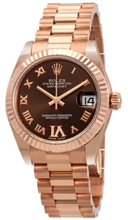 Rolex Datejust 178275CHRDP Everose gold Brown