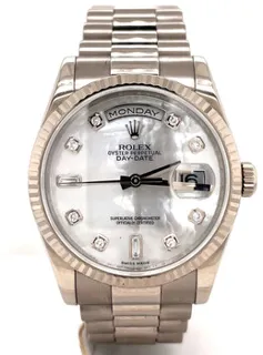 Rolex Day-Date 118239MDP 18k white gold White