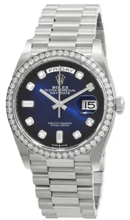 Rolex Day-Date 128349BLDP 18k white gold